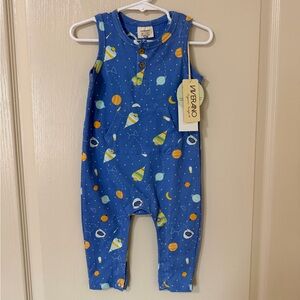 NWT Blue Space-Themed Baby Romper